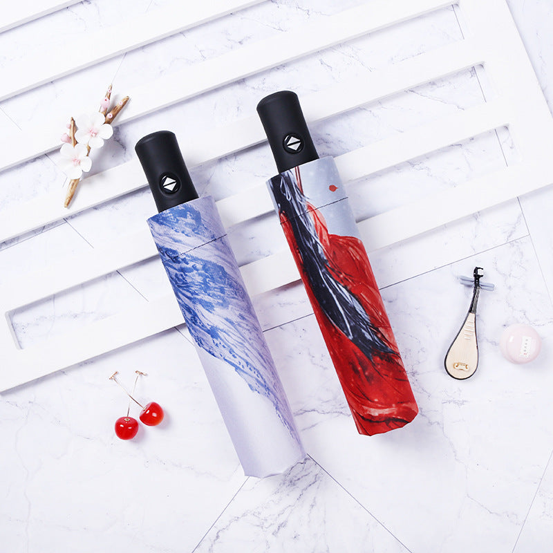 2022 Automatic Umbrella Sun Rain UV Protection Windproof Beach Umbrella Foldable Portable Umbrella