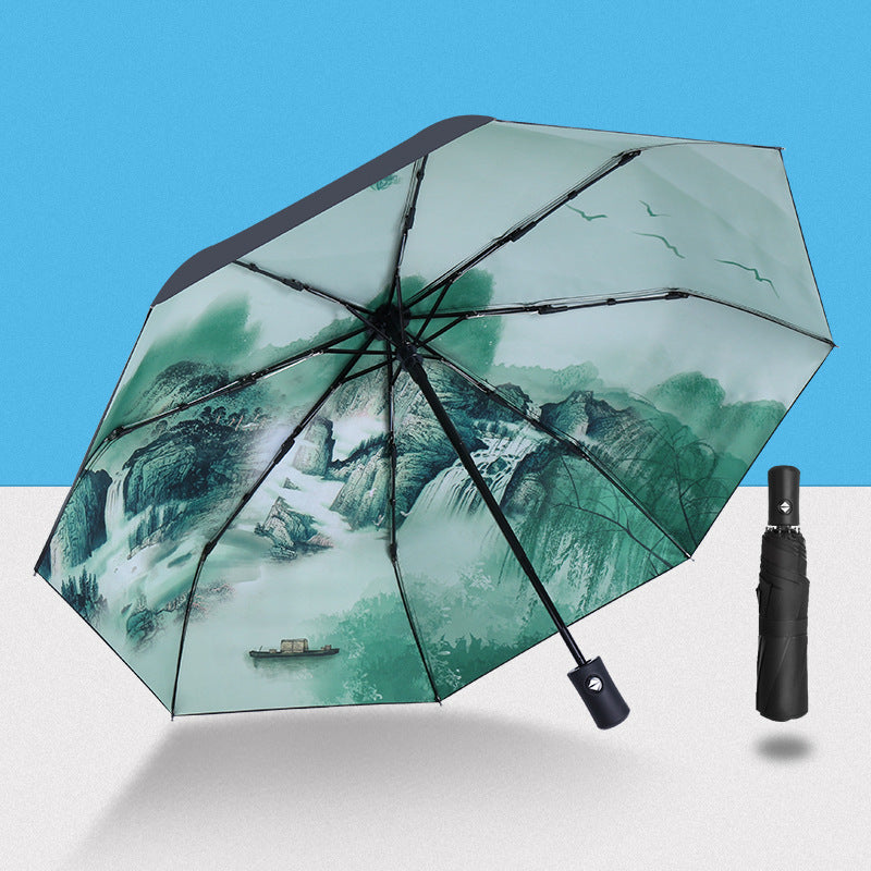 2022 Automatic Umbrella Sun Rain UV Protection Windproof Beach Umbrella Foldable Portable Umbrella