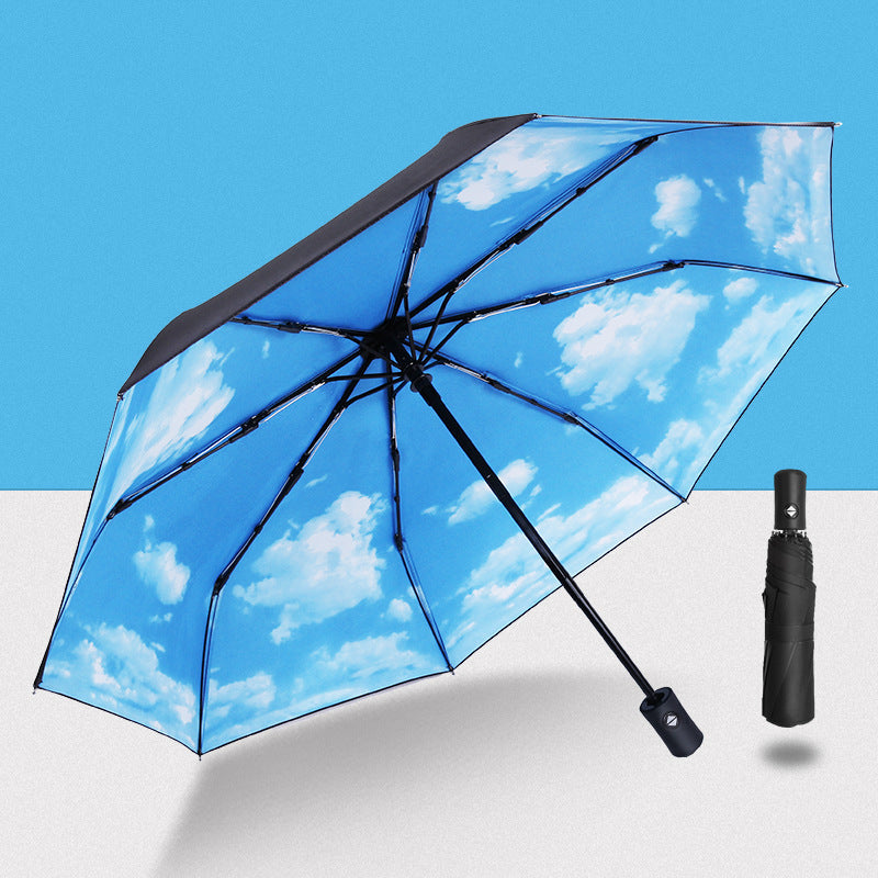 2022 Automatic Umbrella Sun Rain UV Protection Windproof Beach Umbrella Foldable Portable Umbrella