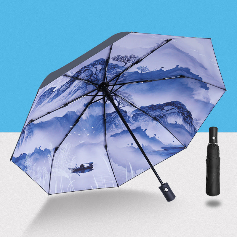 2022 Automatic Umbrella Sun Rain UV Protection Windproof Beach Umbrella Foldable Portable Umbrella