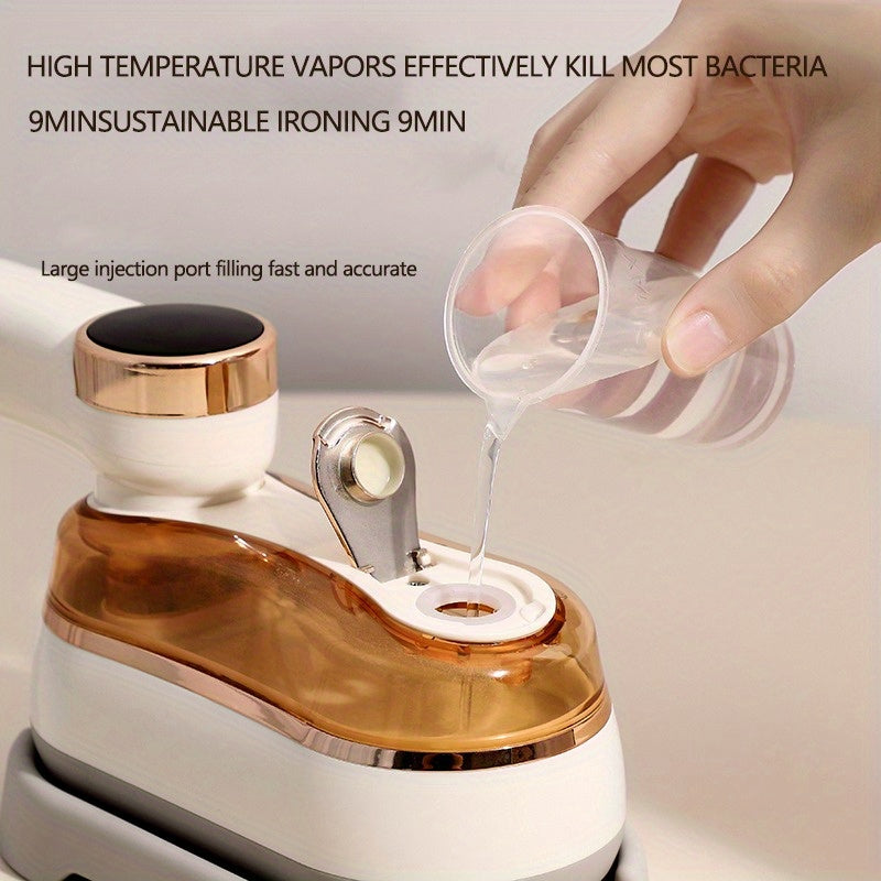 Handheld Garment Clothing Steamer Iron, 1200W Steamer Iron For Clothes, Ironing & Steaming 2 In 1, 180°Rotatable Portable Travel Garment Steamer, Large Soleplate, 20S Heat Up, Fabric Wrinkle Remover For Home And Travel
