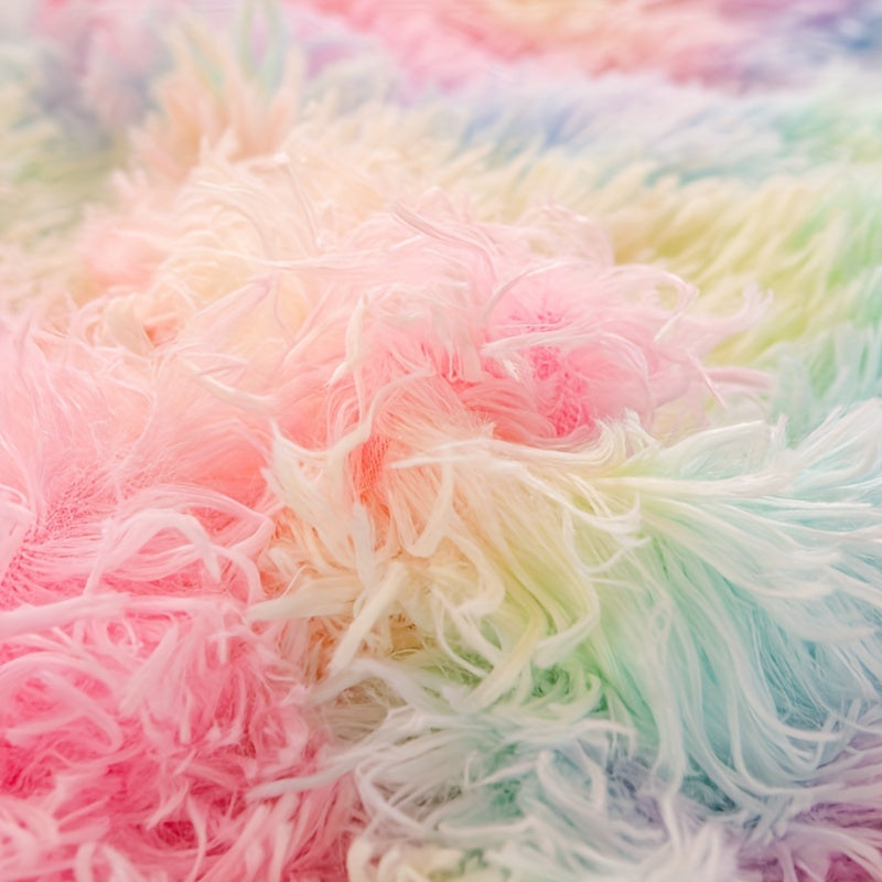 3pcs Y2K Tie Dye Plush Duvet Cover Set ( 1 Duvet Cover + 2 Pillowcase), Soft & Warm Bedding Set