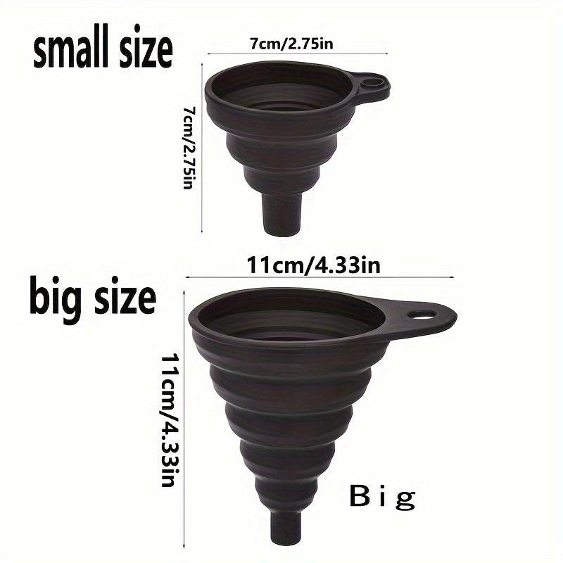 Universal Silicone Long Neck Telescopic Funnel - Funnels for Easy Oil Changes, Spill-Free Pouring, and Mess-Free Car Maintenance with Extended Reach and Flexible Design