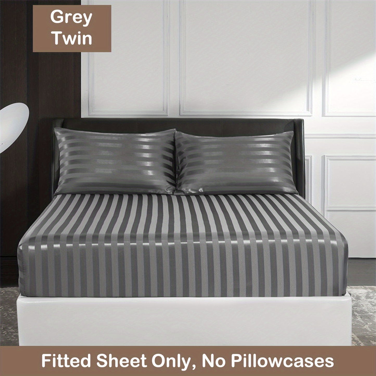 Luxurious Striped Woven Fitted Sheet - Soft, Breathable & Easy-Care Design for Superior Comfort and Healthy Sleep