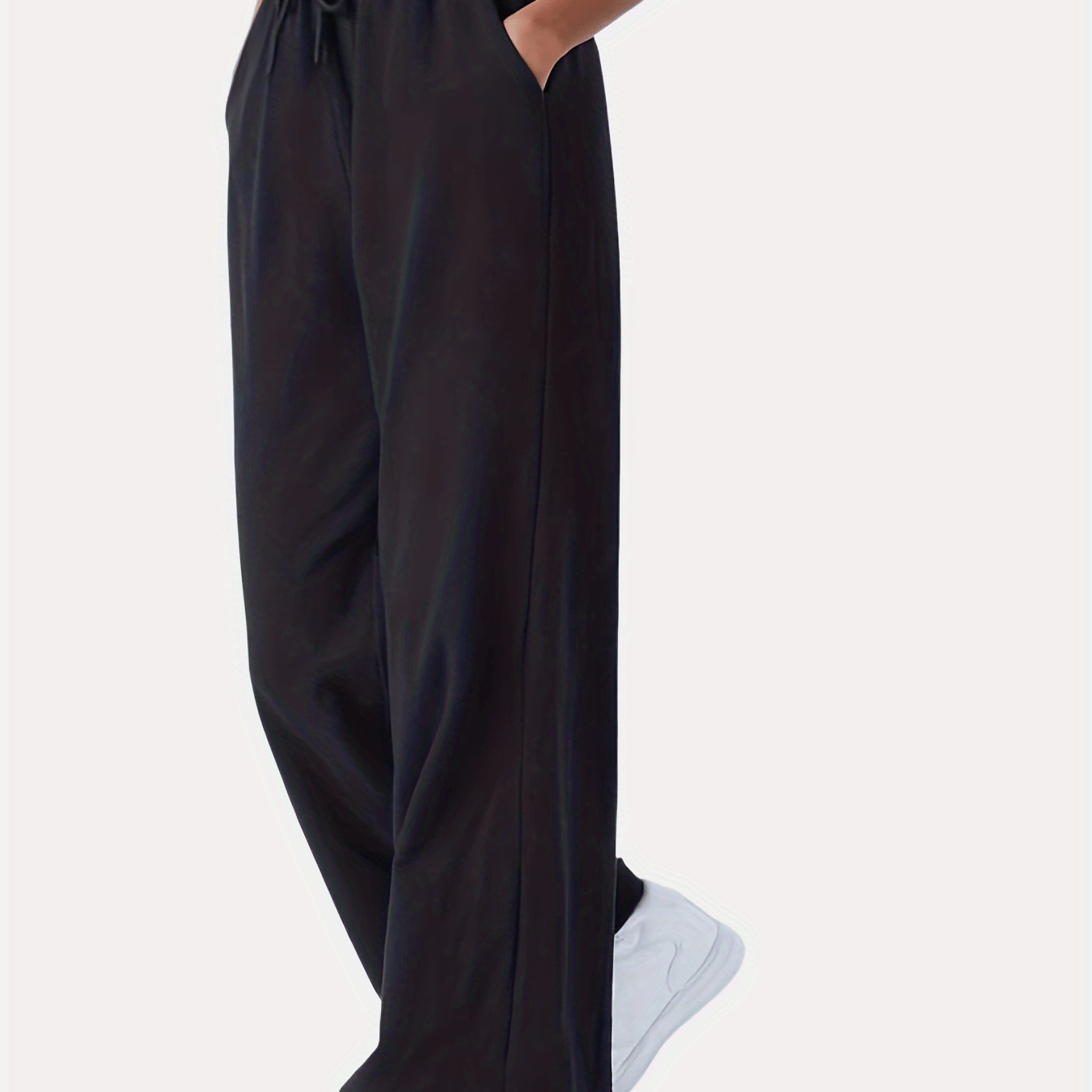 Women'S Cozy Gray Sweatpants with Elastic Waistband & Drawstring - Loose Fit, Long Length, Pockets, Casual Lounge Pants for Fall/Winter, Comfortable Clothing | Relaxed Fit Pants | Elastic Waistband Pants