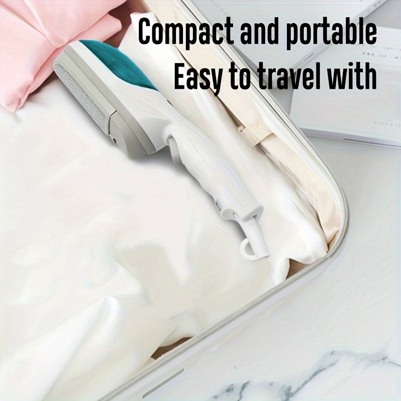 1pc PANCERKA Mini Pro Travel Handheld Steam Iron - Compact, Lightweight, 650W, 110-130V, US Plug, Removes Wrinkles, Includes Cloth Brush Crease Dual Tool Accessory, Perfect for Home, Office, and Travel Use