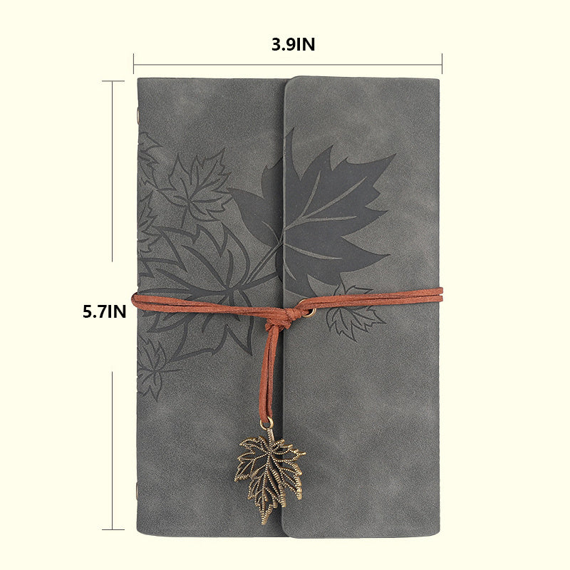75 Sheets/PC Vintage Style Maple Leaf Logo Notebook with Brown Paper Inside