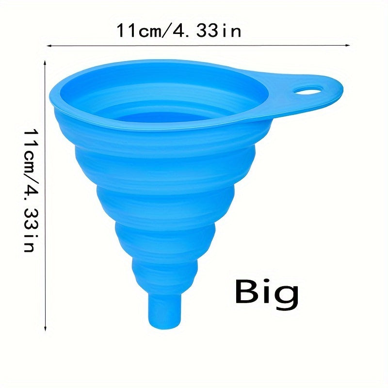 Universal Silicone Long Neck Telescopic Funnel - Funnels for Easy Oil Changes, Spill-Free Pouring, and Mess-Free Car Maintenance with Extended Reach and Flexible Design