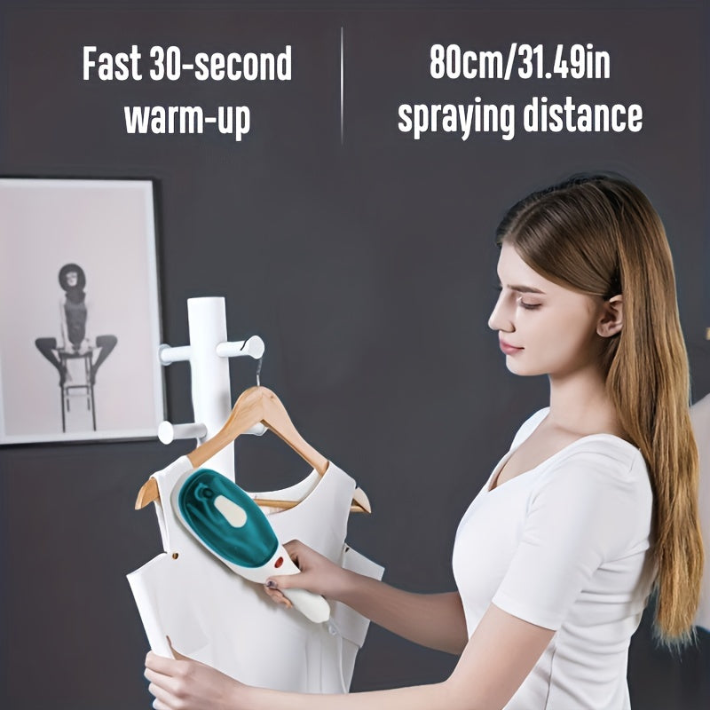 1pc PANCERKA Mini Pro Travel Handheld Steam Iron - Compact, Lightweight, 650W, 110-130V, US Plug, Removes Wrinkles, Includes Cloth Brush Crease Dual Tool Accessory, Perfect for Home, Office, and Travel Use