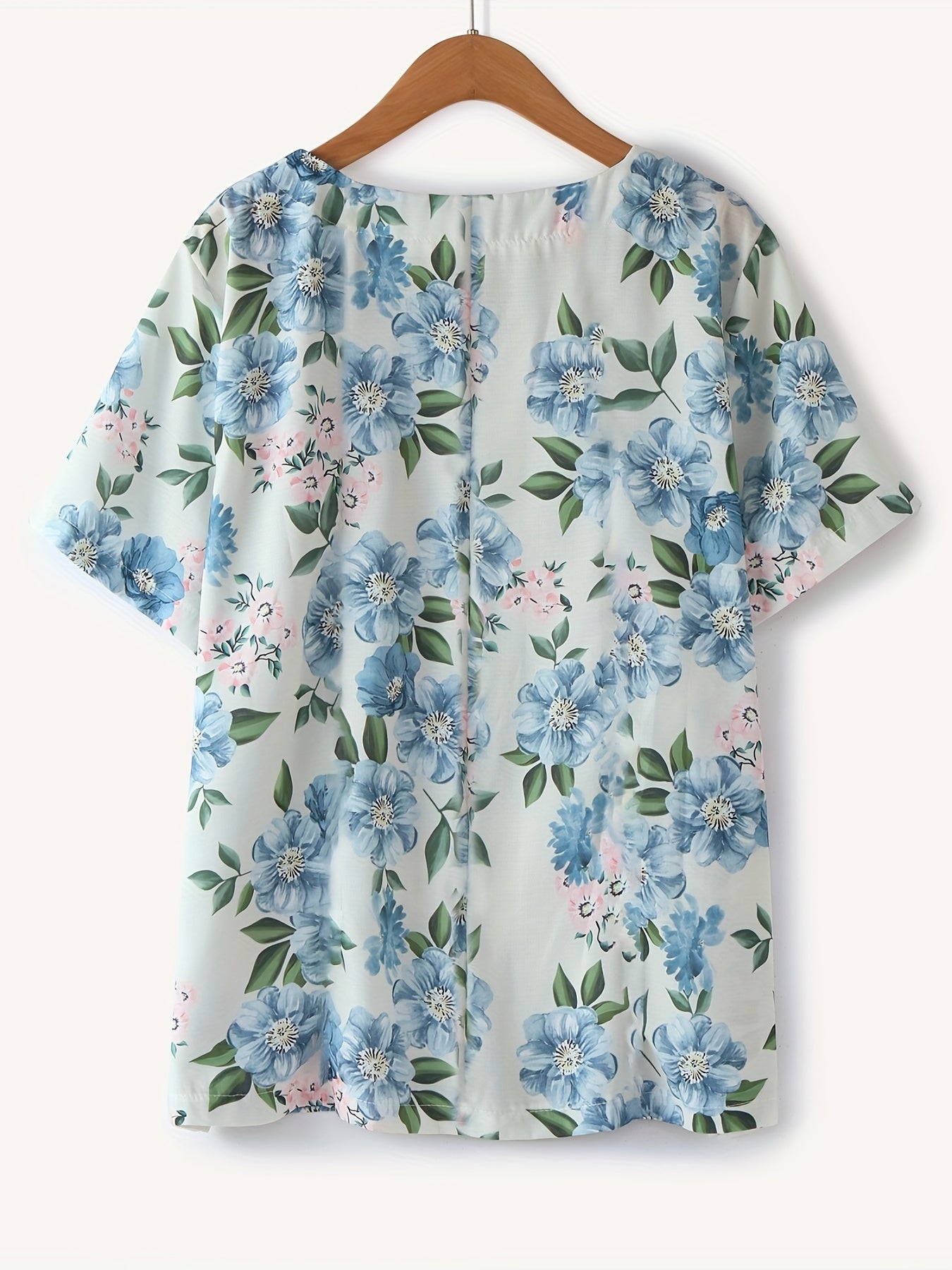 For Spring & Summer, Casual Short Sleeve Floral Print Crew Neck T-Shirt, Women's Clothing
