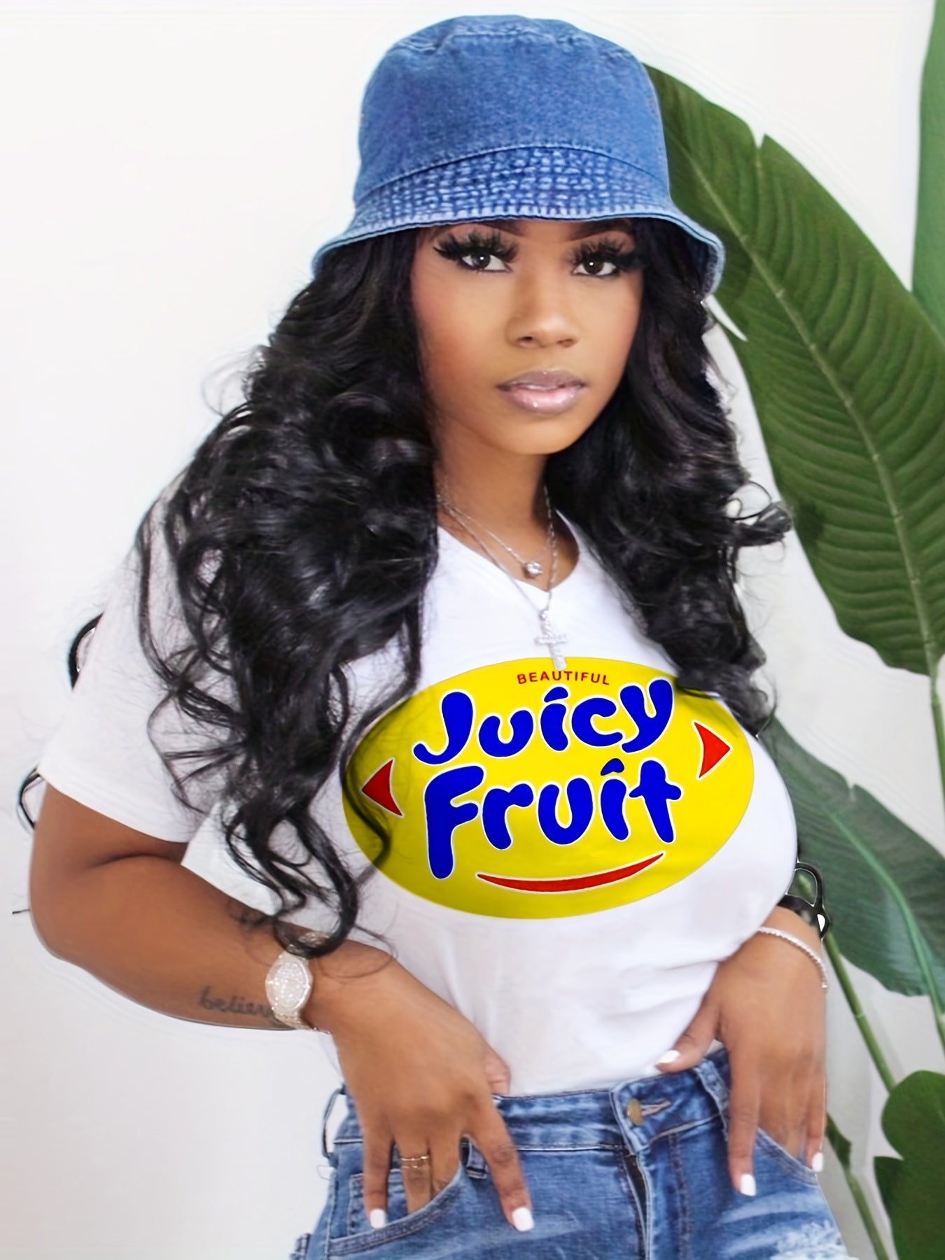 Letter Print Crew Neck T-Shirt, Casual Short Sleeve T-Shirt For Spring & Summer, Women's Clothing