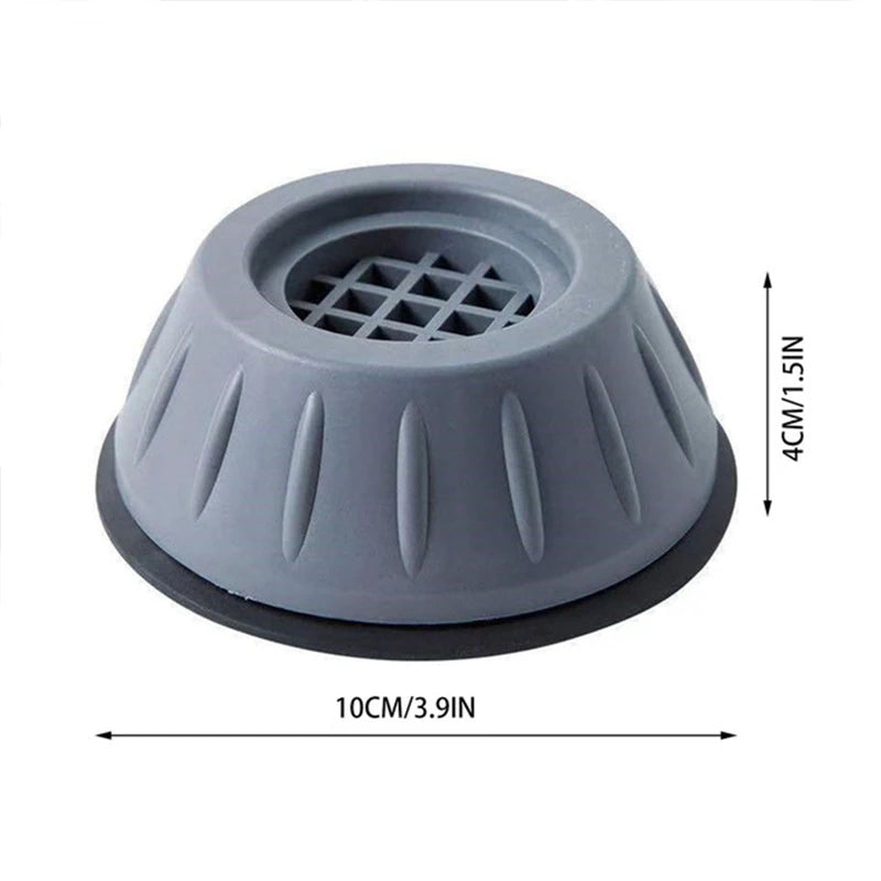Universal anti-slip mat for washing machine base, shock absorption, table furniture, home appliances, silent balance, 4PCs