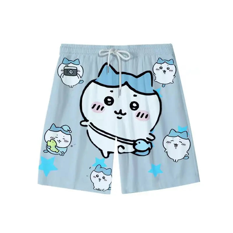 2024 Chiikawa Hachiware Usagi Pajama Pants Cute Cartoon Pajama Elastic Soft Women Man Shorts Comfortable Girls Home Shorts Gifts
