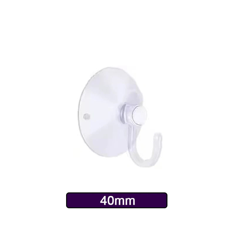 20pcs Suction Cup Hooks Strong Suction Cup Holder with Plastic Hook for Glass Window Wall Hook Hanger Household Kitchen Bathroom