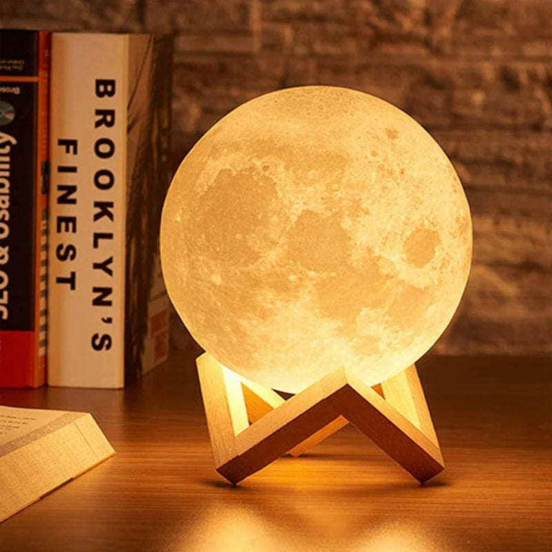 Lumină de carte LED cu lumină lunară, lumină galaxie, lumină de noapte cu lună, fată, băiat, cadou de ziua de naștere pentru copii, decorare dormitor, iluminat interior