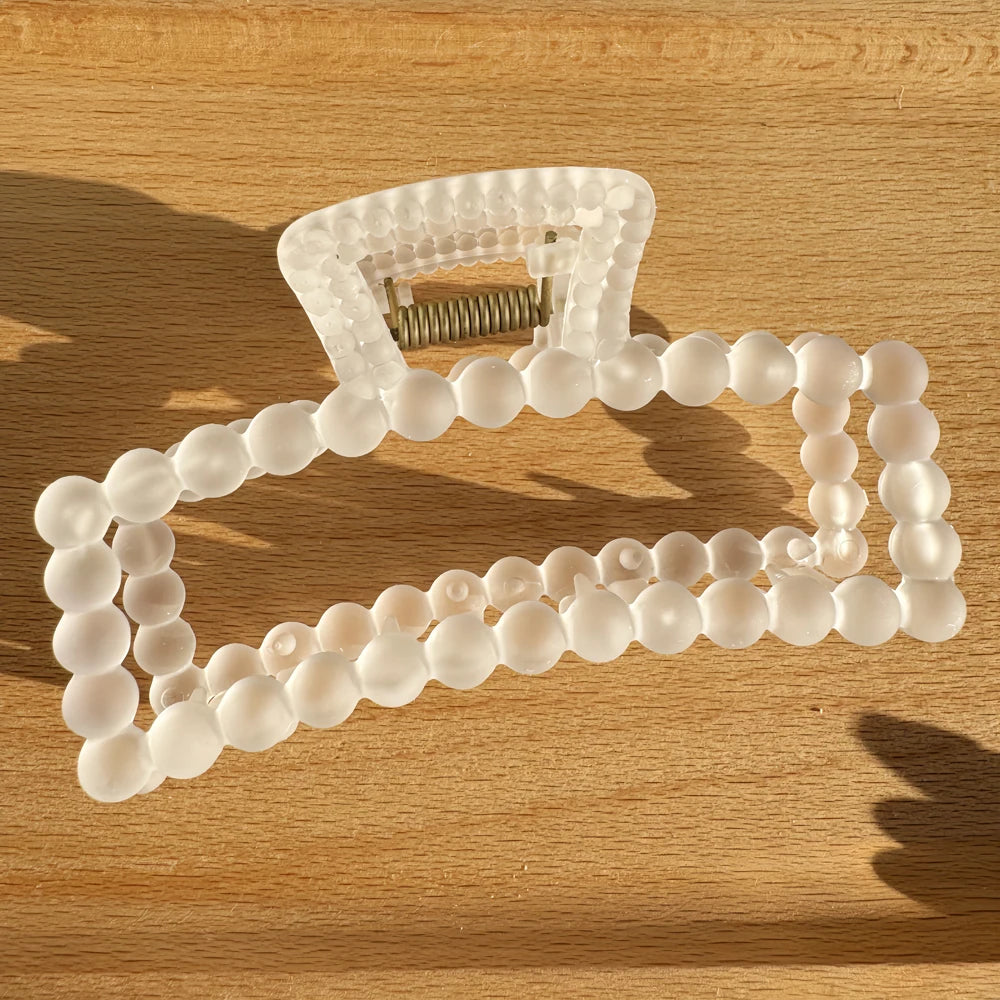 Matte Translucent Square Hair Claw Clip Hair Grab Clip Women's Hair Clip Macaron Hair Clip Hot Hair Accessories