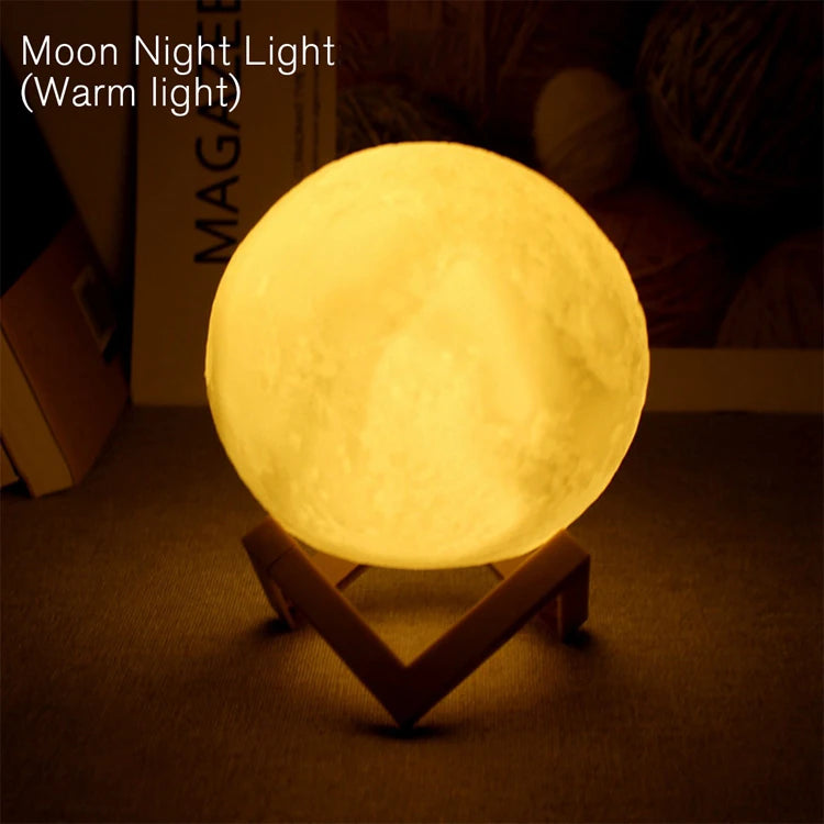 Lumină de carte LED cu lumină lunară, lumină galaxie, lumină de noapte cu lună, fată, băiat, cadou de ziua de naștere pentru copii, decorare dormitor, iluminat interior