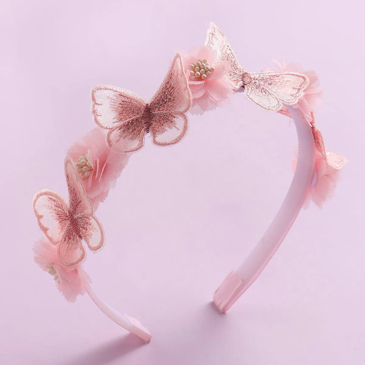 Advanced Handmade Flower Girls Headbands Cute Pearl Feather Wedding Crown Princess Dance Party Headwear Fashion Hoop Accessories