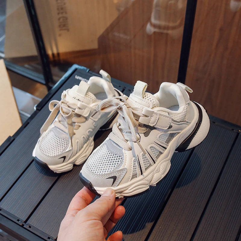 2024 Children's Summer Sports Shoes Primary School for Boys and Girls Breathable Single Mesh Dad Shoes Sports Running Shoes