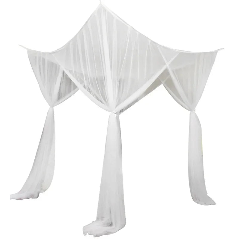 Mosquito Net White for Double Four Corner Bed Post Bed Canopy Mosquito Net Full Queen King Size Bedding Canopy Bed Curtains