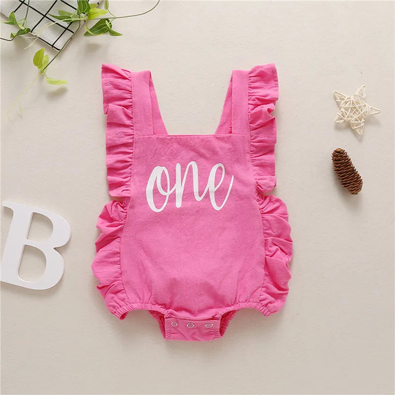 0-24months Baby Girls Summer Bodysuit Sleeveless Edge Romper For Infant Girls Sleeveless Casual Playsuit