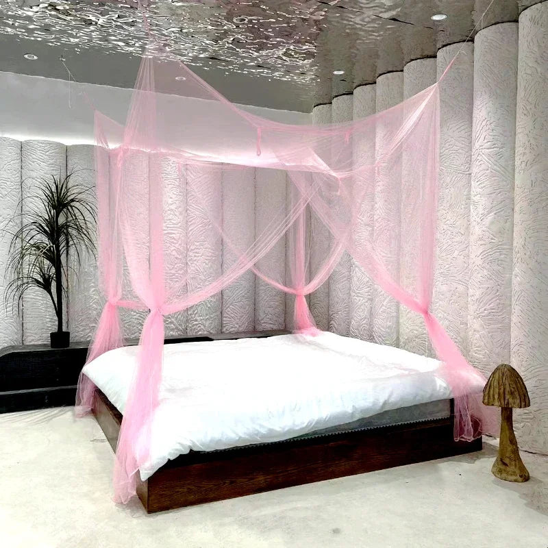 Mosquito Net White for Double Four Corner Bed Post Bed Canopy Mosquito Net Full Queen King Size Bedding Canopy Bed Curtains