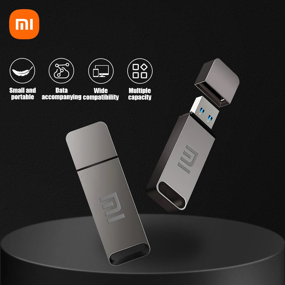 Original Xiaomi Pen Drive 2 TB USB 3.0 Flash Metal Drive 1TB Large Capacity High Speed Transmission Storage Waterproof Storage