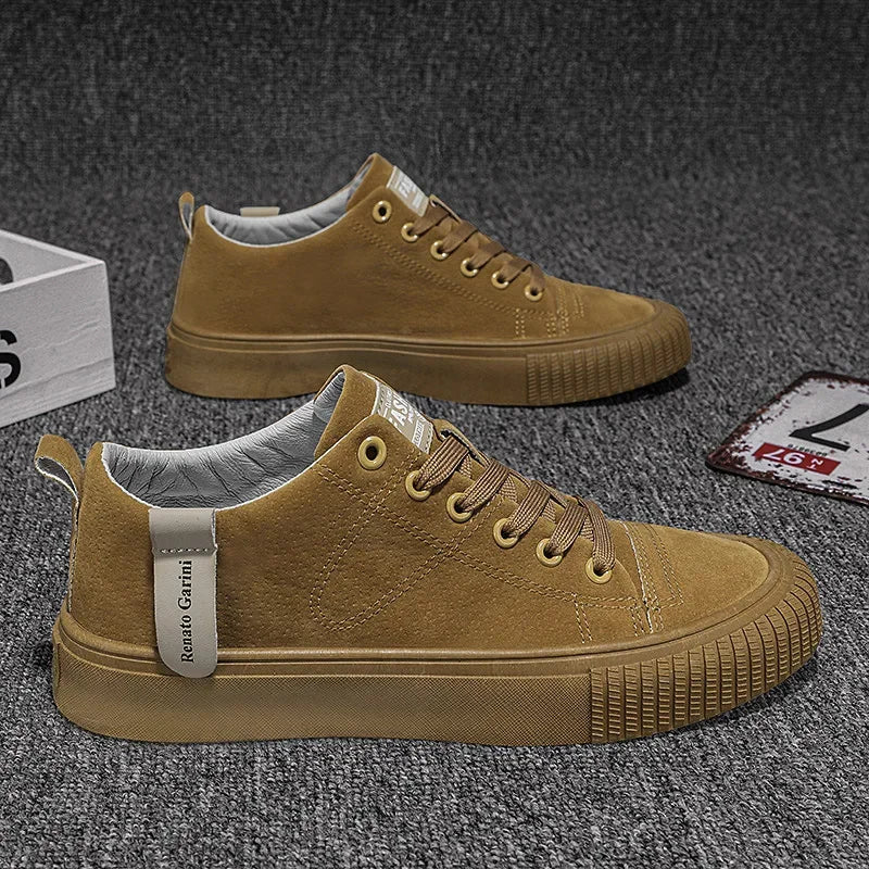 2023Vulcanized Sneakers For Men Trend Casual Leather Shoes Tenis Luxury Trainer Race Korean Mens Walking Running Jogging Shoes