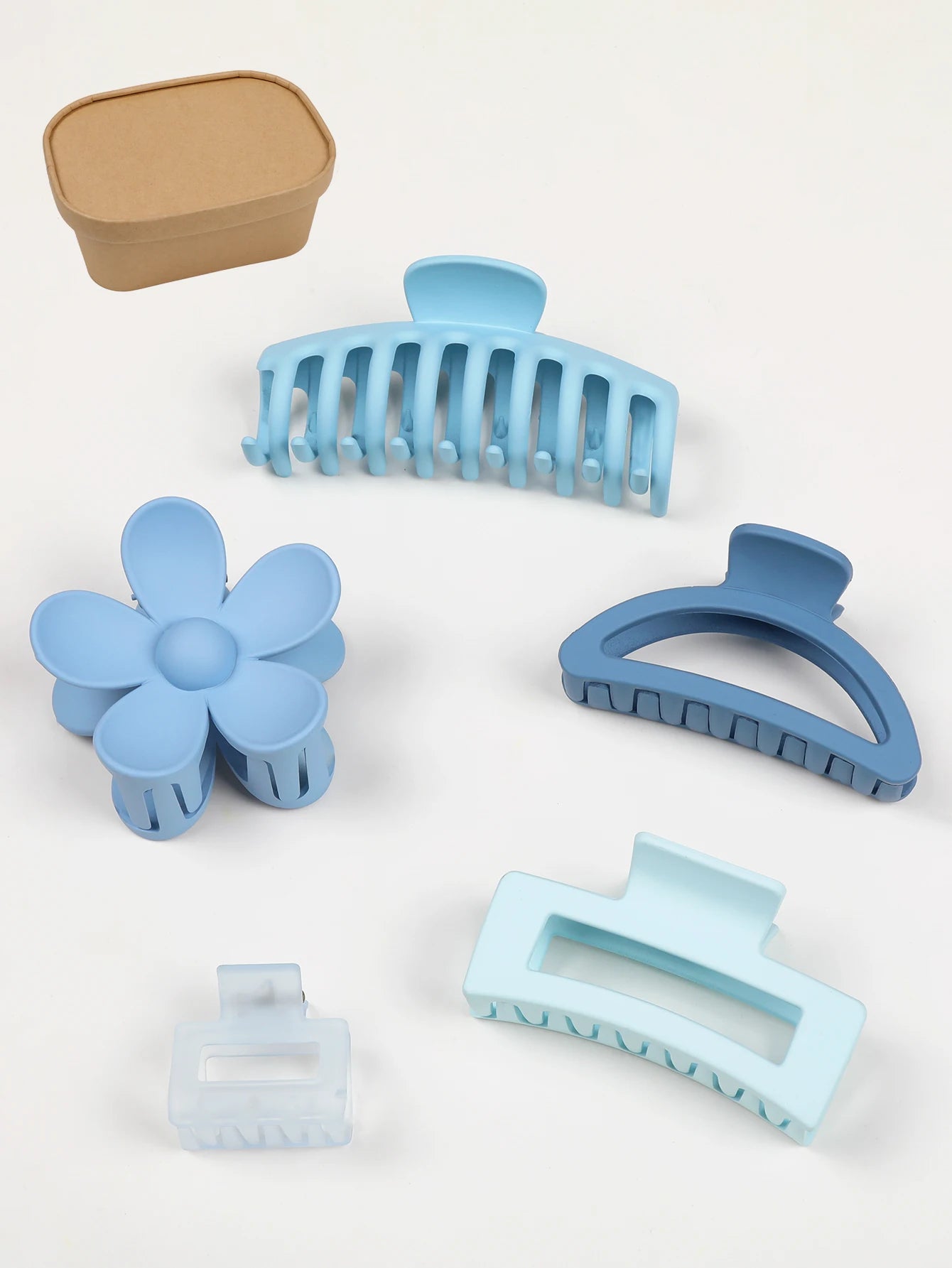 5 Pcs Mixed Colors And Shapes Big Hair Claw Clips for Women Girls Thin Thick Curly Hair, Strong Hold Jaw Clips