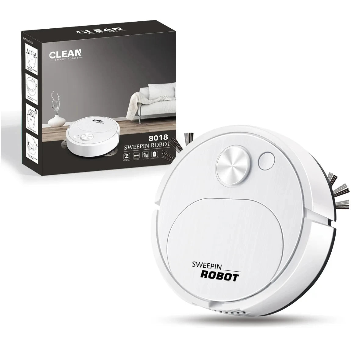 Smart Robot USB Sweeping Robot Vacuum Cleaner Mopping 3 In 1 Smart Wireless 1500Pa Dragging Cleaning Sweep Floor For Home Office