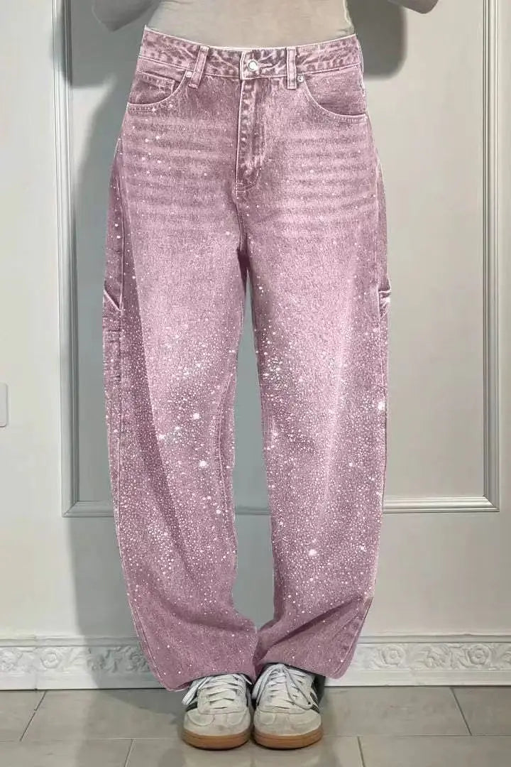 Women Autumn Winter Trouser Pants Solid Color High Waist Button Pockets Wide Leg Pants Casual Fashion Comfortable Regular Fit