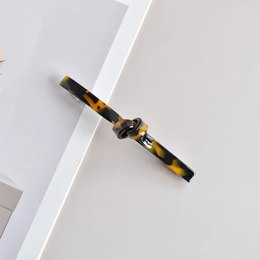 1PC Ladies Polychromatic acetic acid tie one-line spring clip thin hair half hair special holiday gift holiday