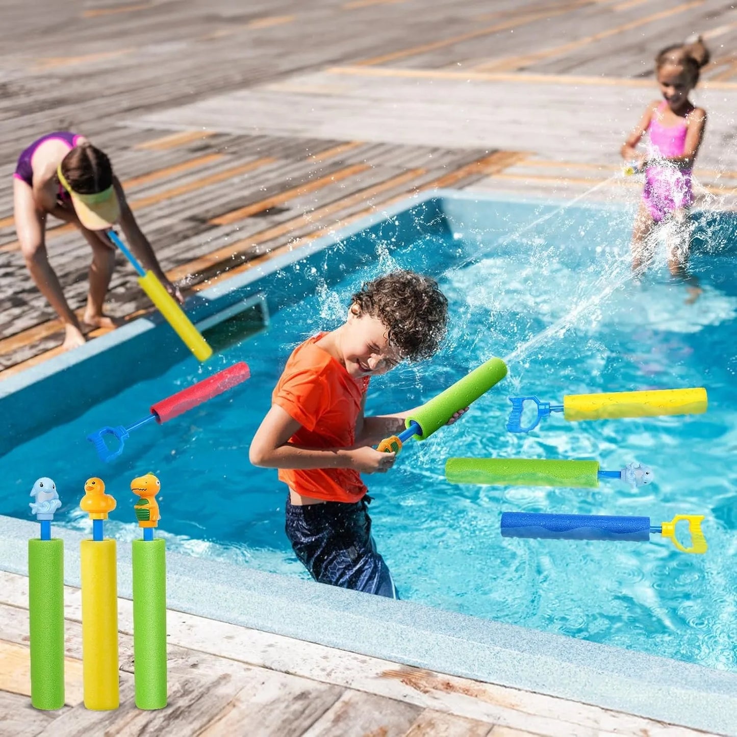 21.5cm Mini Water Guns for Kids - 30 Ft Soaker Blasters for Outdoor Play Summer Pool Beach, Backyard Water Battles Family Fun