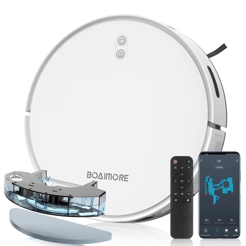 Robot Vacuum Cleaner Combo Mop,4000PA Suction Robotic,WiFi/Voice Control,Auto-Recharge,Pet Hair For Home Vacuum Cleaning Robot