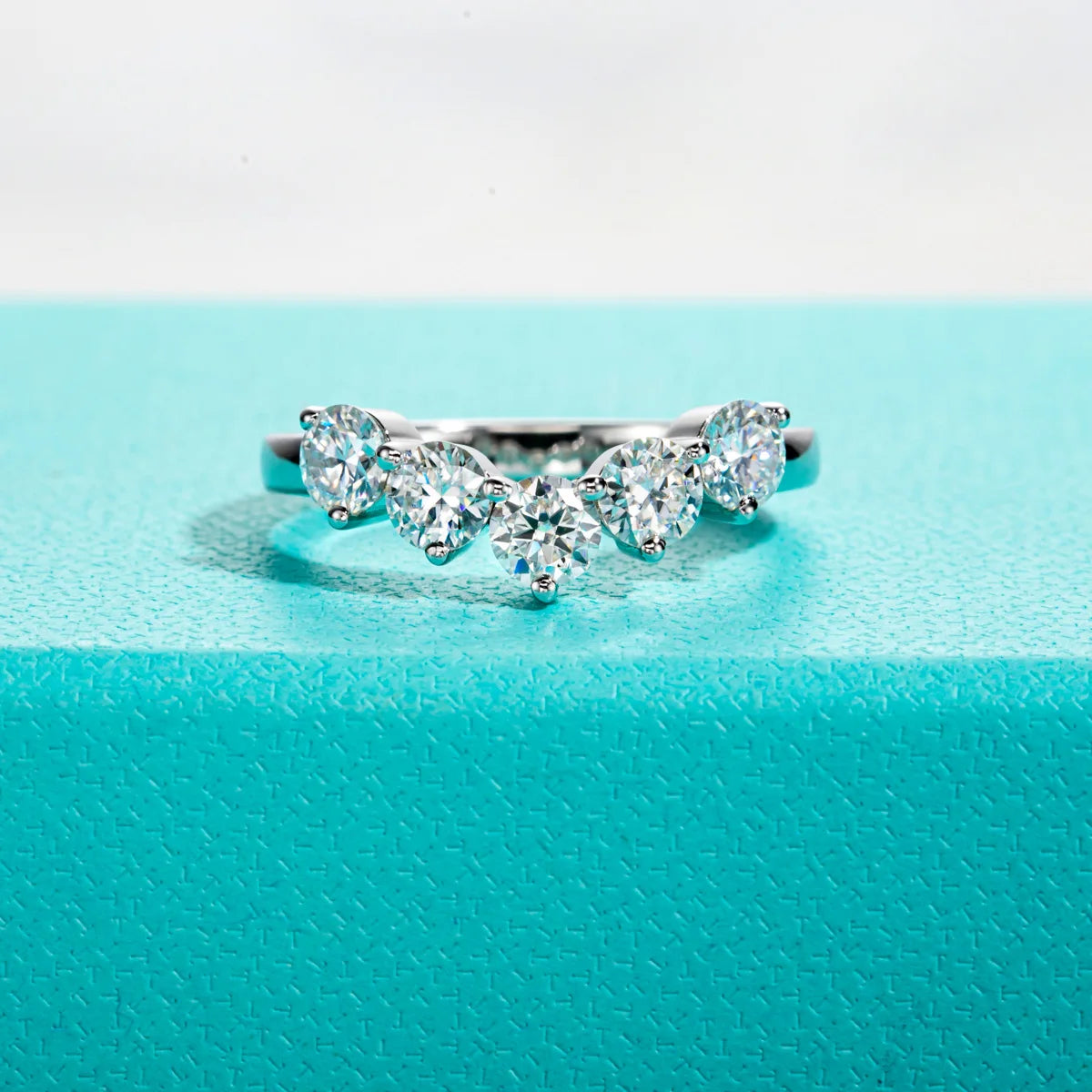 AnuJewel 4mm 1.5cttw D Color Moissanite Wedding Band 925 Sterling Silver Lab Created Diamond Rings For Women Jewelry Wholesale