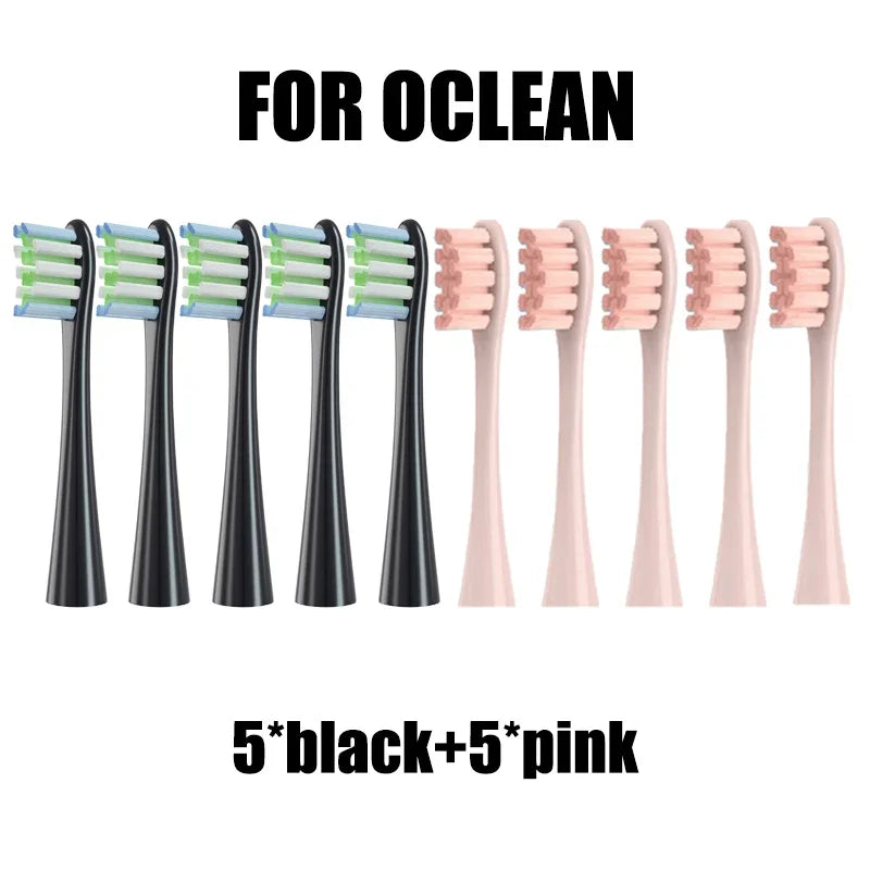 10PCS Replacement Brush Heads for Oclean X PRO/Z1/F1/One/Air 2/SE Soft DuPont Nozzles Vacuum Sealed Packaged