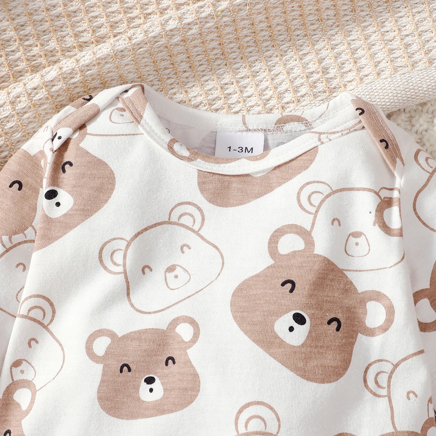 0-9 Months Baby Boy Set Little Bear Long Sleeve Bodysuit+Pants+Hat+Socks 4pcs/Set Baby Spring Autumn clothing Newborn set