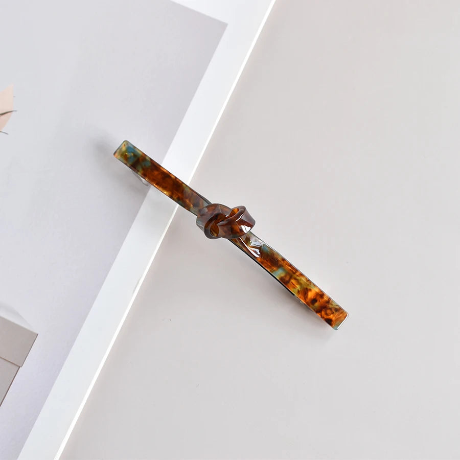 1PC Ladies Polychromatic acetic acid tie one-line spring clip thin hair half hair special holiday gift holiday