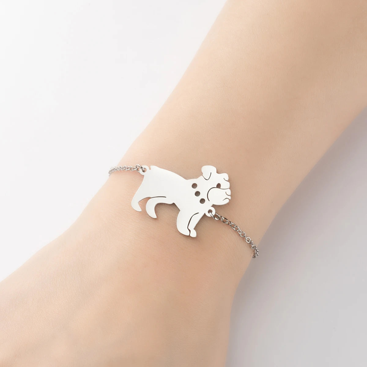 Lucky Cat Charm Bracelet Stainless Steel For Women Cheap Friendship Gifts Cute Animal Chain Bracelets Jewelry Pulseras Mujer
