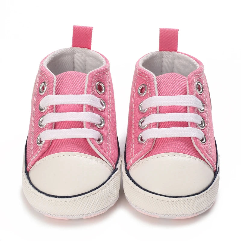 0-18 Months Newborn Baby Shoes Classic Fashion Casual Sports Shoes for Boys and Girls Non slip Soft Sole Walking Shoes