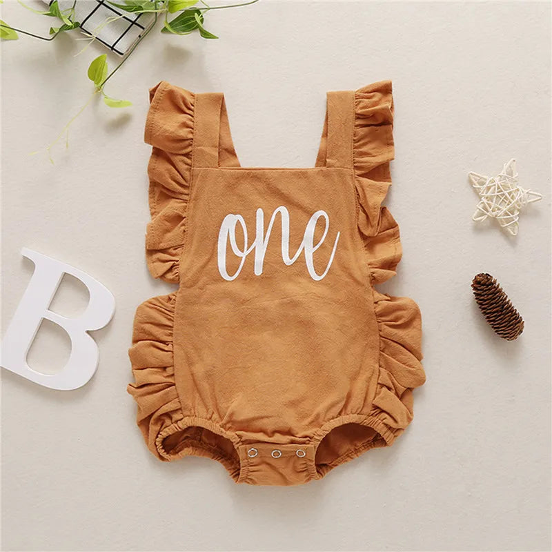 0-24months Baby Girls Summer Bodysuit Sleeveless Edge Romper For Infant Girls Sleeveless Casual Playsuit