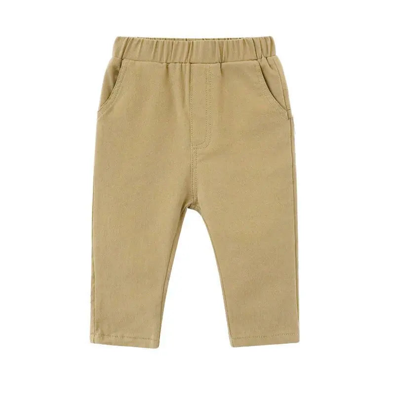 0-7Years Spring Autumn Kids Children Pants Baby Boy Washed Casual Trousers Elastic Waist Straight/Harlan Multiple Styles