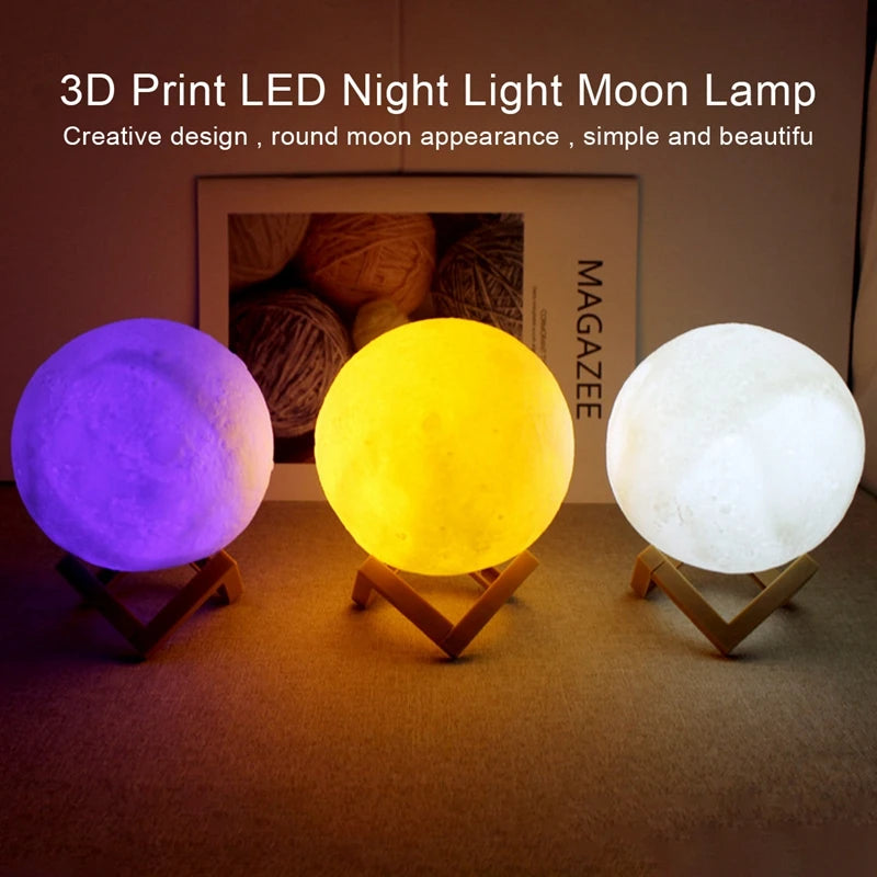 Lumină de carte LED cu lumină lunară, lumină galaxie, lumină de noapte cu lună, fată, băiat, cadou de ziua de naștere pentru copii, decorare dormitor, iluminat interior