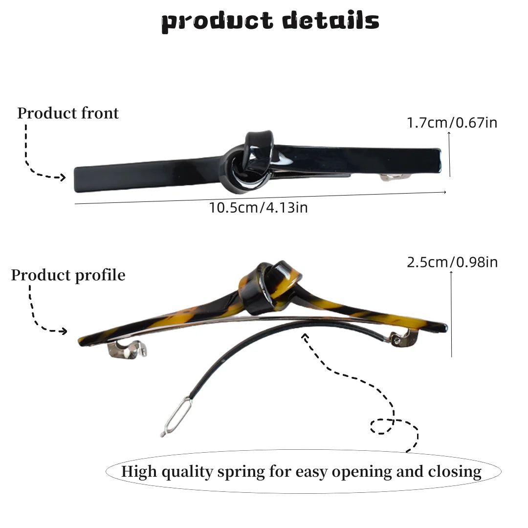 1PC Ladies Polychromatic acetic acid tie one-line spring clip thin hair half hair special holiday gift holiday