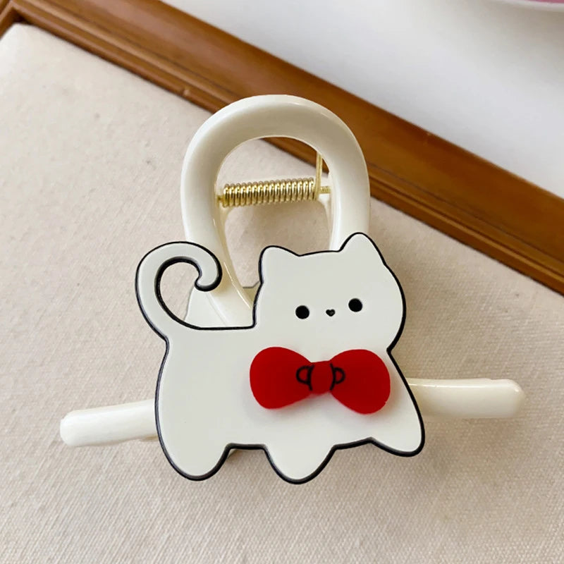Cute Animal Dog Claw Shark Hair Clip for Women Stylish Half-Up Ponytail Headpiece High-End Feelings Fashion Accessory