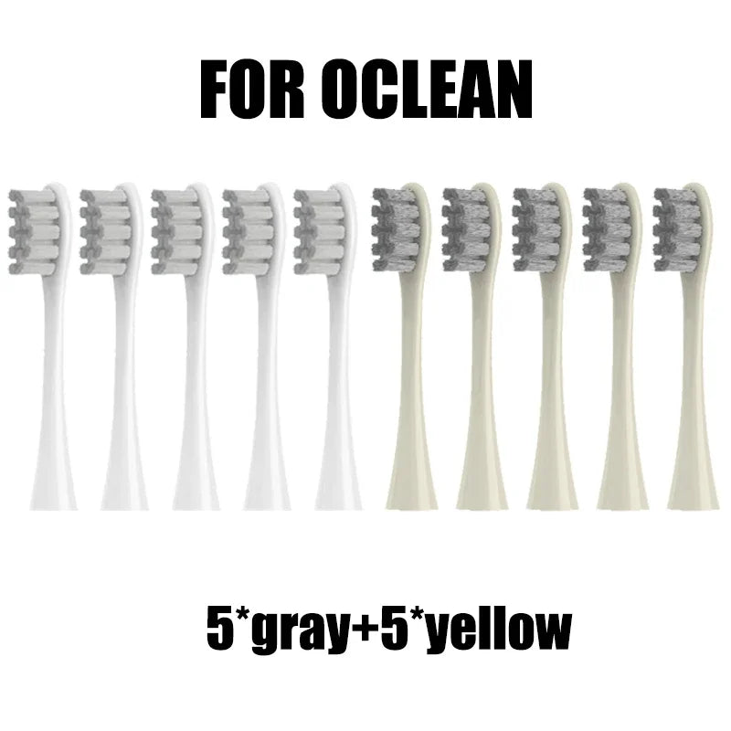 10PCS Replacement Brush Heads for Oclean X PRO/Z1/F1/One/Air 2/SE Soft DuPont Nozzles Vacuum Sealed Packaged