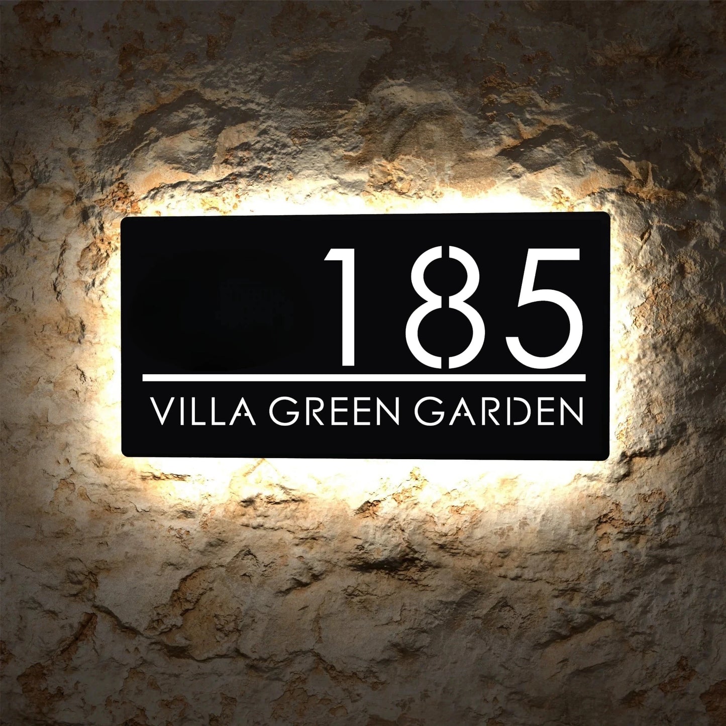 Modern Font Personalized Laser Cut Acrylic Plate Custom 3D LED Light House Number Sign Illuminated Address Plaque For Outdoor