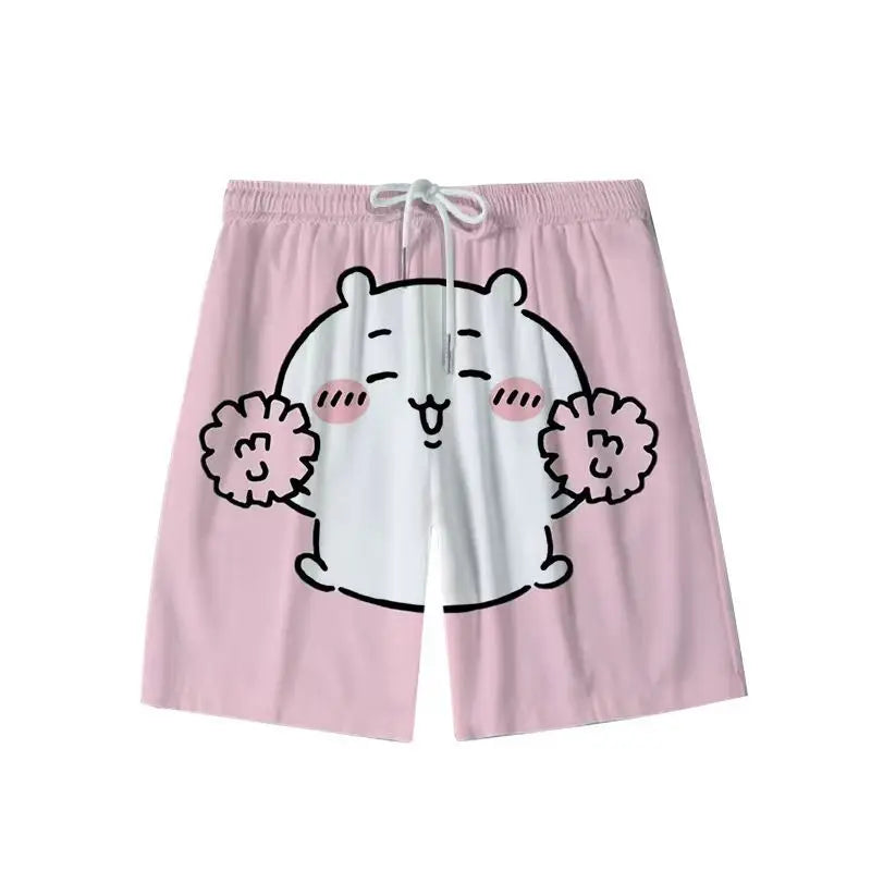 2024 Chiikawa Hachiware Usagi Pajama Pants Cute Cartoon Pajama Elastic Soft Women Man Shorts Comfortable Girls Home Shorts Gifts