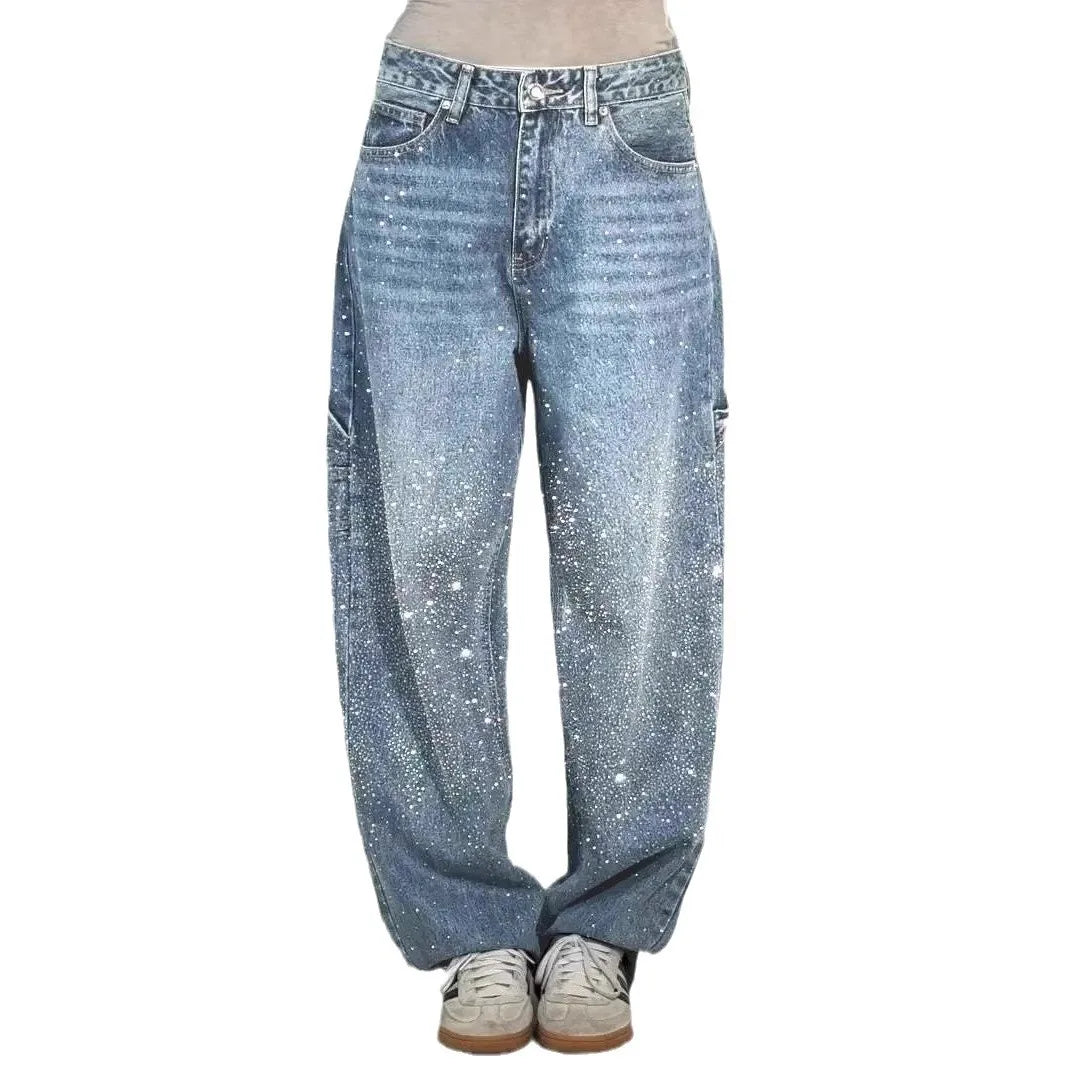 Women Autumn Winter Trouser Pants Solid Color High Waist Button Pockets Wide Leg Pants Casual Fashion Comfortable Regular Fit