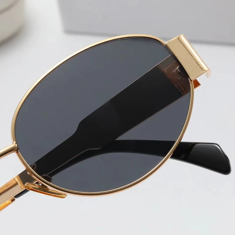 Cat Eye Sunglasses Fashion Street Photo Women's Sun Glasses Men Ellipse Eyeglasses Outdoor Travel Driving UV400 Goggles Eyewear
